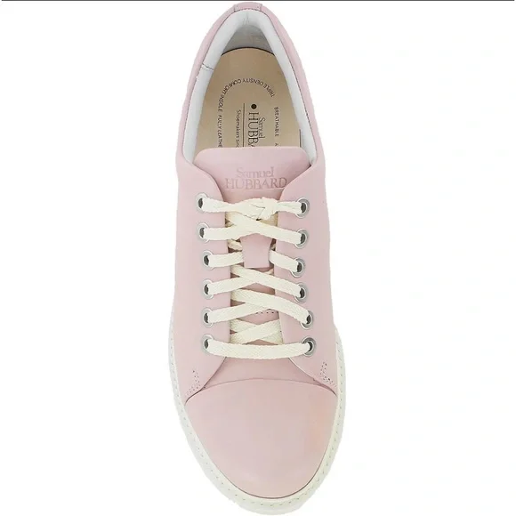Samuel Hubbard Women’s Fast Pink Full Grain Leather Sneakers Size 6.5 Like New - Picture 3 of 6